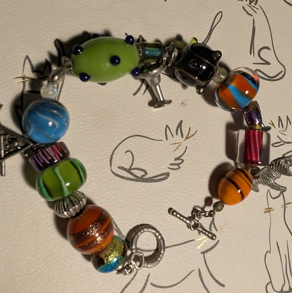 Colorful Omni Beaded Charm Bracelet